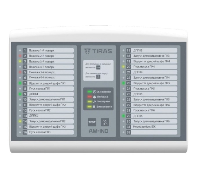 Адресна виносна панель індикації на 32 індикатори Tiras AM-IND