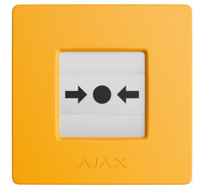 Сповіщувач Ajax Manual Call Point (Yellow) ручной беспроводной купити.