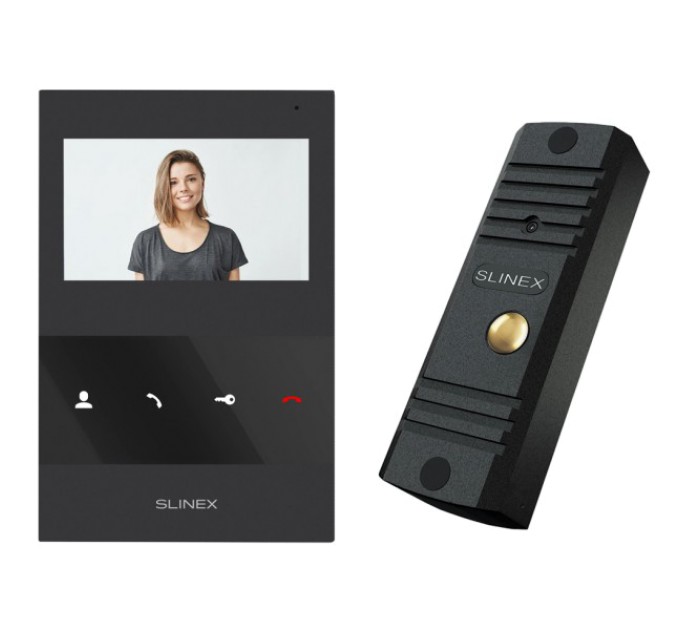 Комплект відеодомофону Slinex ML-16HD(Black)+SQ-04M(Black) купити.