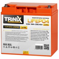 Літієва акумуляторна батарея TRINIX TLFP-1218 Ultra 18А•ч 12В