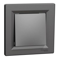 Вимикач 1-клавішний антрацит Schneider Electric EPH0100171 Asfora