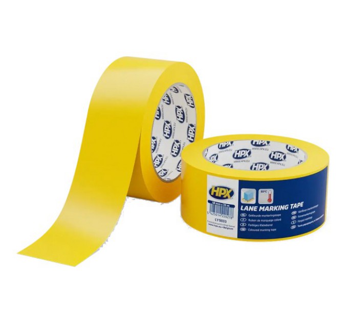 Стрічка самоклеюча для маркування підлоги HPX LY5033 Lane Marking Tape 50мм x 33м купити.