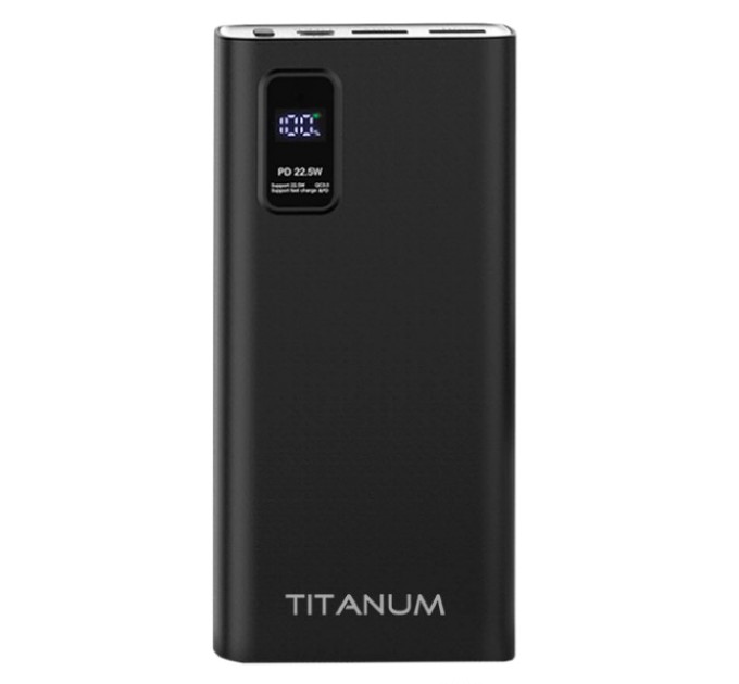 Повербанк TITANUM 727S 20000mAh 22.5W Black купити.