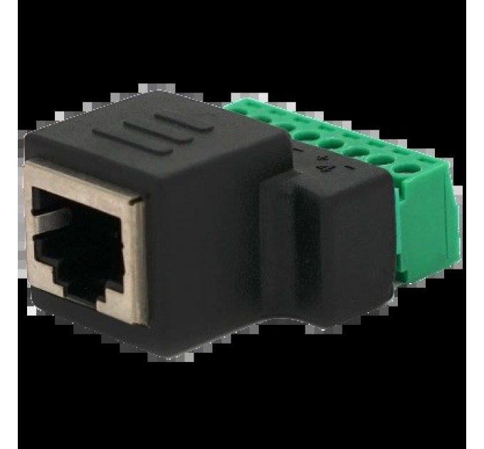 Роз'єм RJ-45(F) (8 контактов) с клеммами под кабель купити.