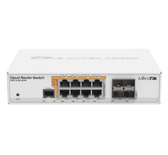 8-портовий керований PoE комутатор MikroTik MikroTik CRS112-8P-4S-IN