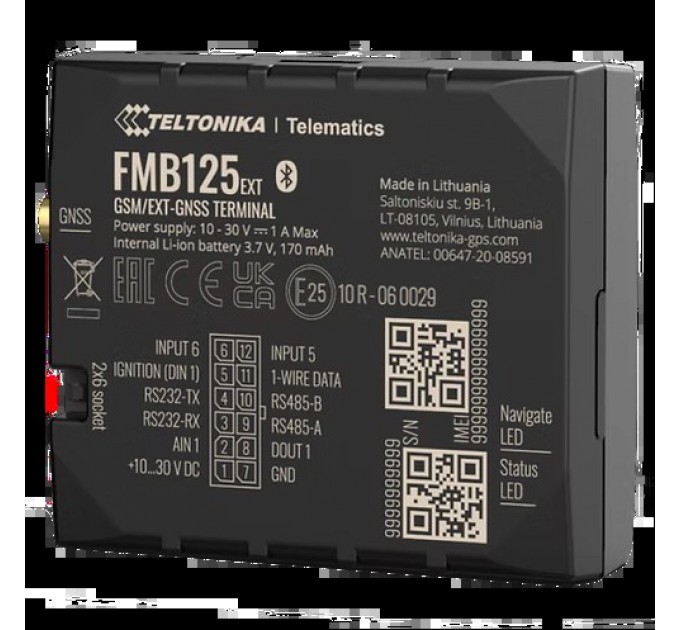 2G трекер Teltonika FMB125 RS232, RS485 купити.