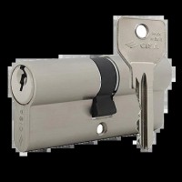 Циліндр нікель матовий 3 ключі CISA C2000 80 (40*40)