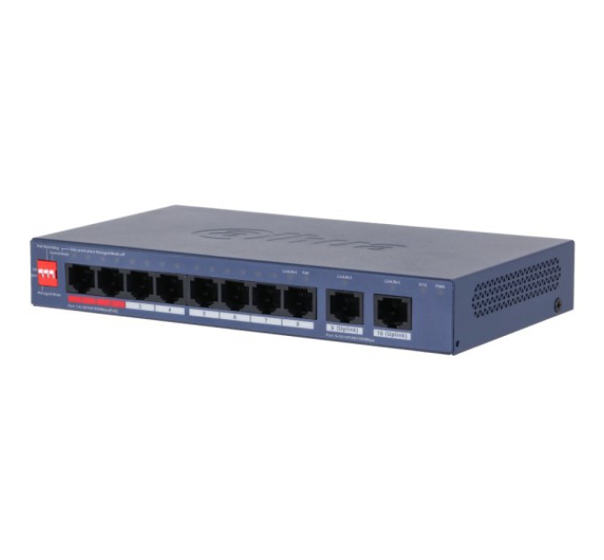 Комутатор 8 портів керований Dahua DH-CS4010-8GT-110-V2 PoE купити.