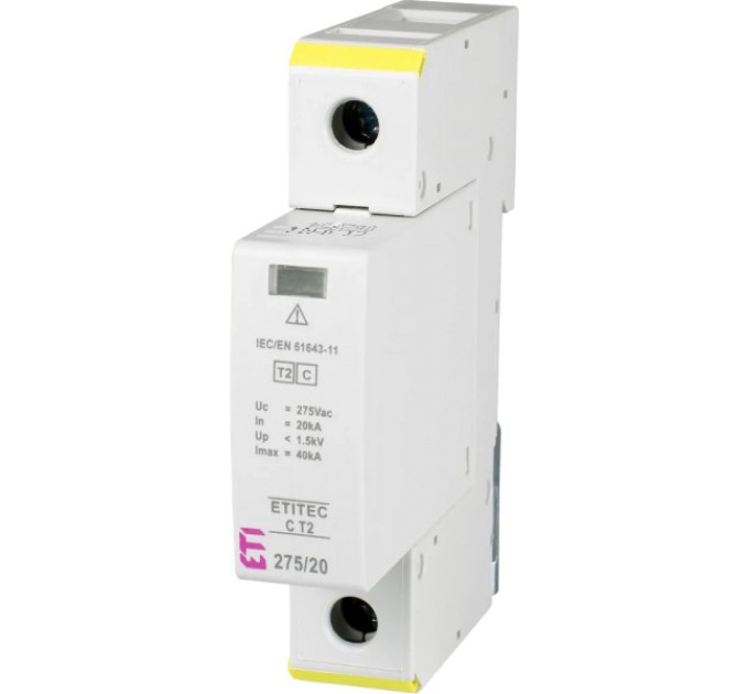 Обмежувач перенапруги ETI TEC C T2 275/20 (1+0) 2p купити.