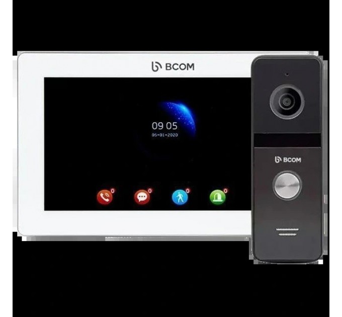 Комплект відеодомофона BCOM BD-770FHD White Kit